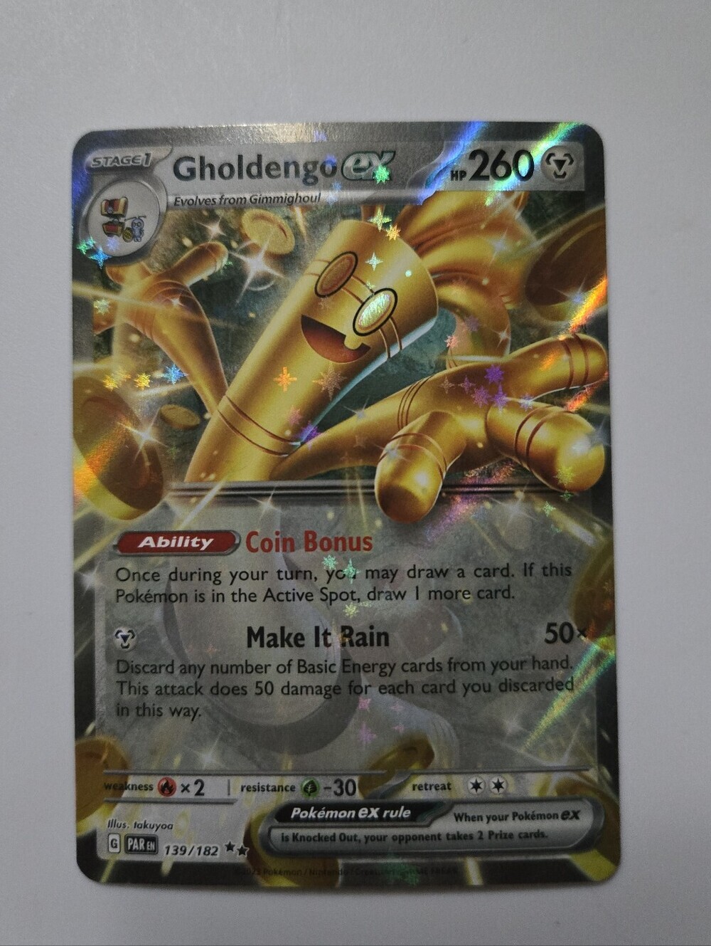 Gholdengo ex [Holo] #139 | Pokemon Paradox Rift Holo Card